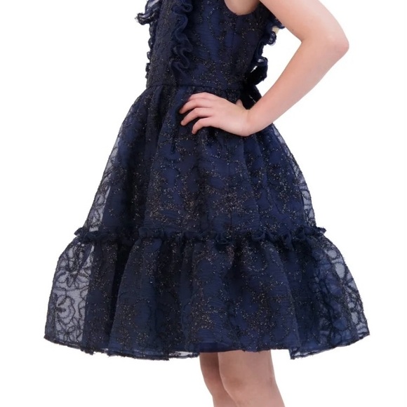 NWT Kensie Girl’s metallic blue dress special occasion - Picture 2 of 7